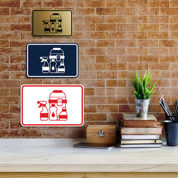 Signs ByLITA Classic Framed Cleaning Supplies Graphic Wall or Door Sign